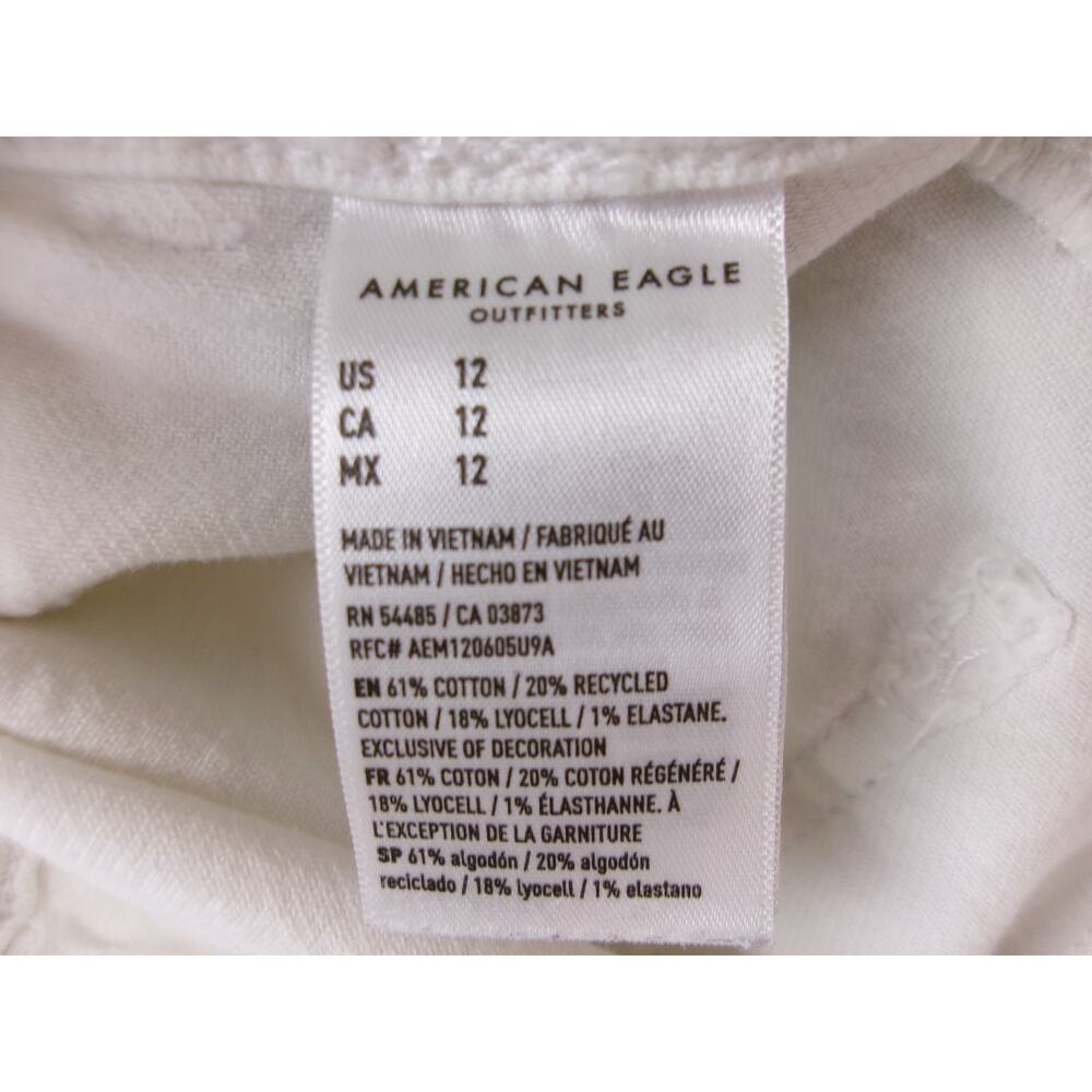 American Eagle White Utility Carpenter Shorts Stretch Size 12 - Picture 5 of 6